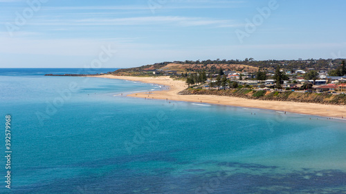 Obraz na płótnie The beautiful torquoise waters of Christies beach in South Australia on November 2 2020 w salonie