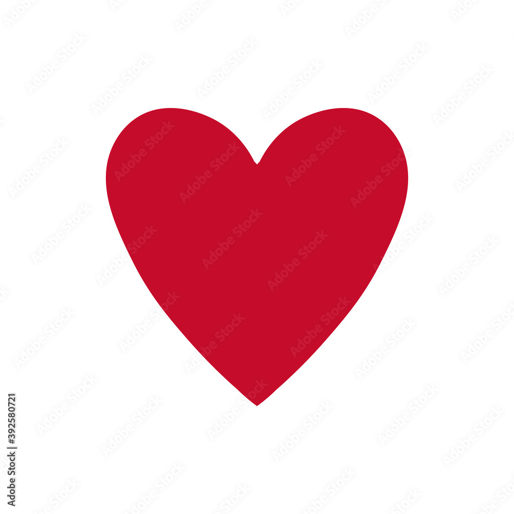 vector isolated heart on a white background