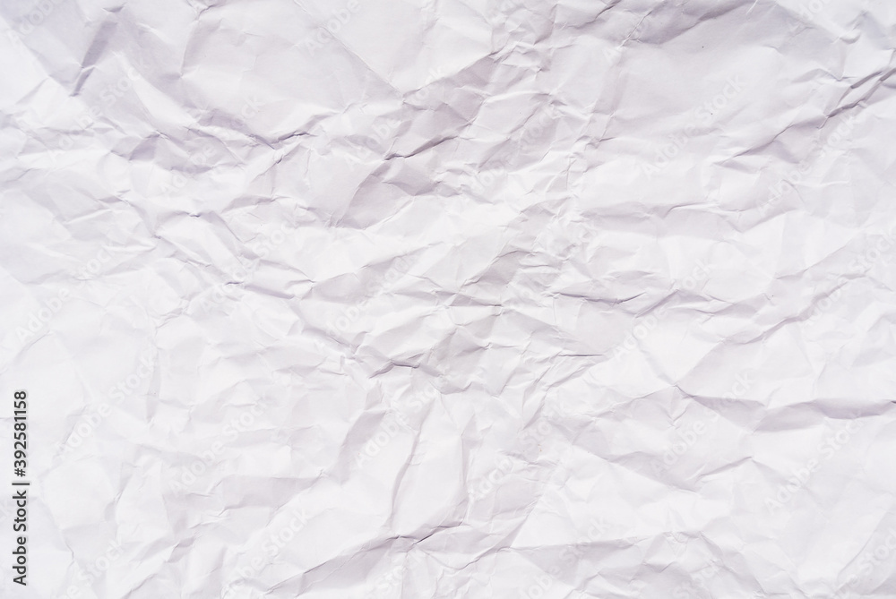Obraz premium white crumpled paper texture background.
