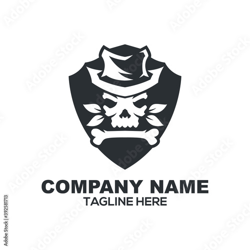 Skull Cowboy Logo Templates