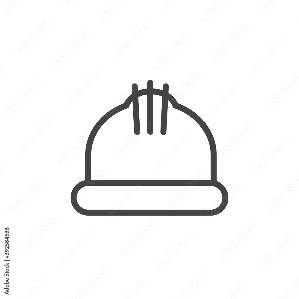 Obraz premium Hat outline icon for Happy International Labor Day concept isolated on white background