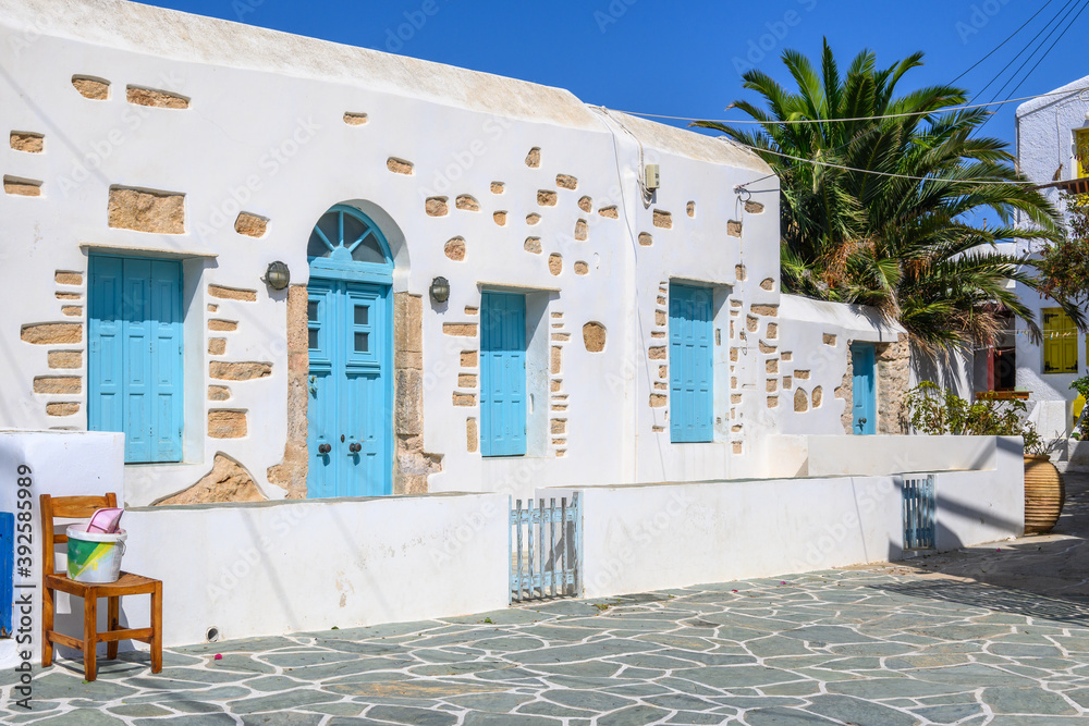 Beautiful Cycladic architecture in Chora, the capital of the island of Folegandros.