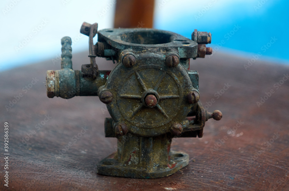Photo of carburetor from the starting engine Photo of carburetor from the starting engine