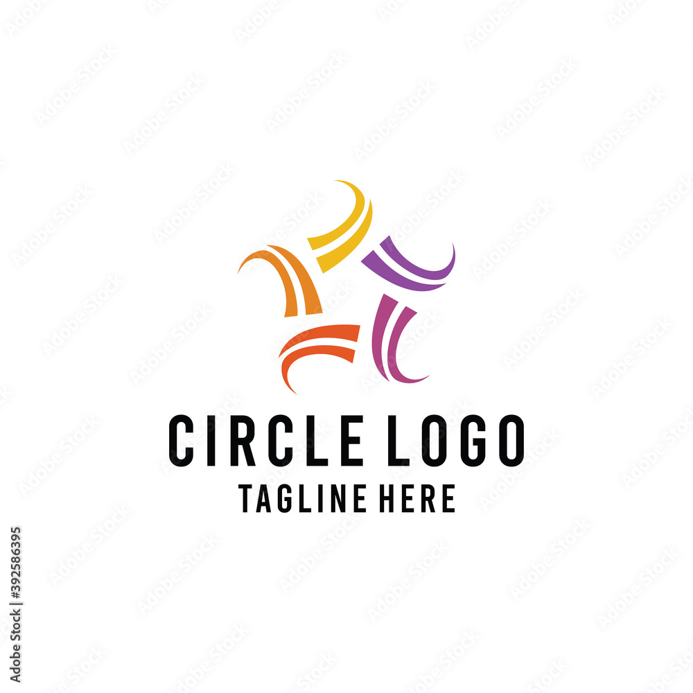 Colorful Circle sphere Logo design Vector