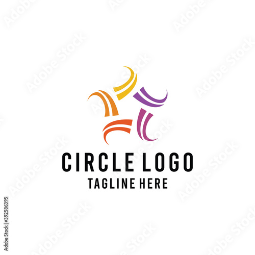 Colorful Circle sphere Logo design Vector