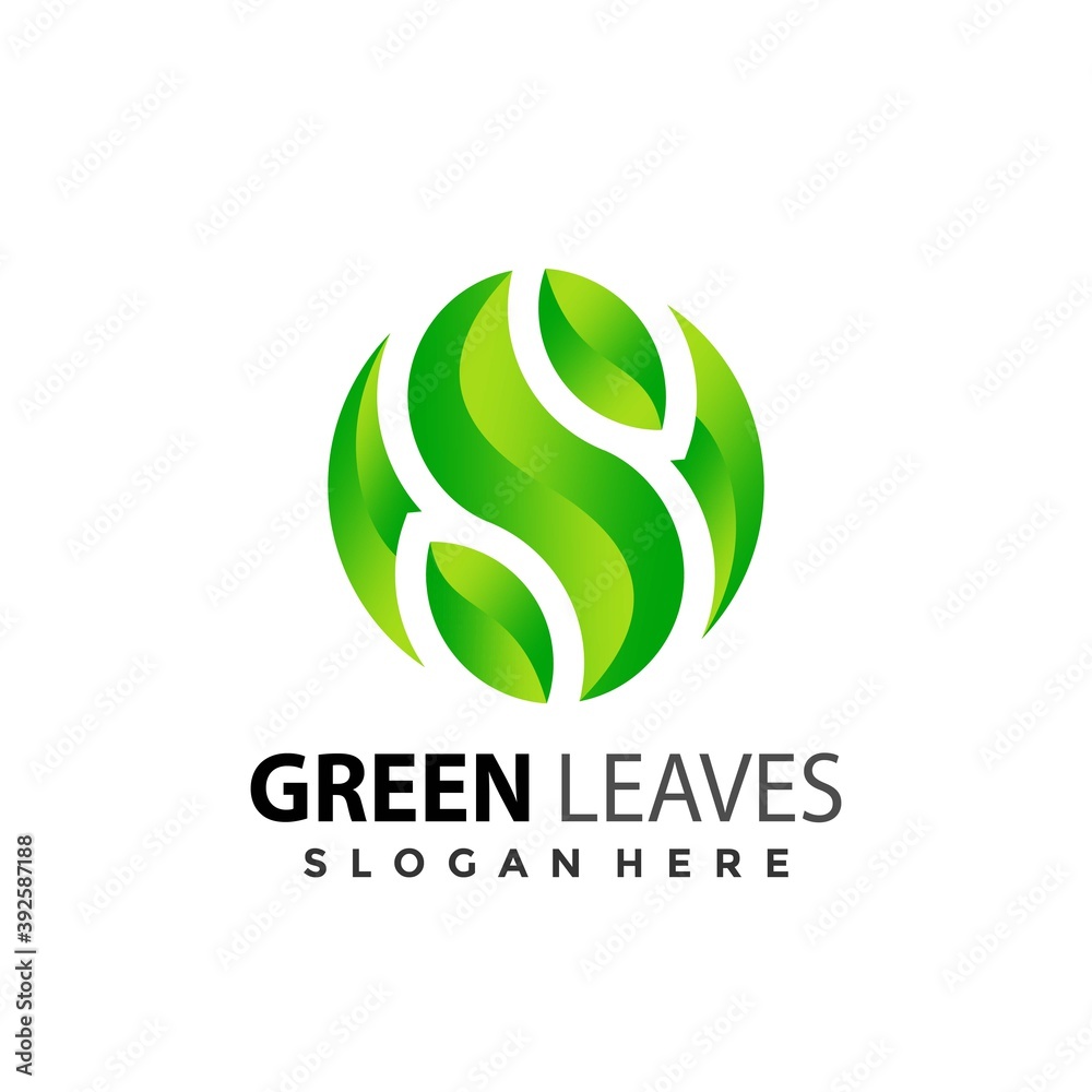Letter S Green Leaf logo Design vector illustration Letter S Green Leaf logo Design vector illustration