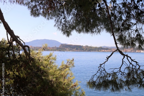 Insel Vido Blick auf die Straße von Korfu