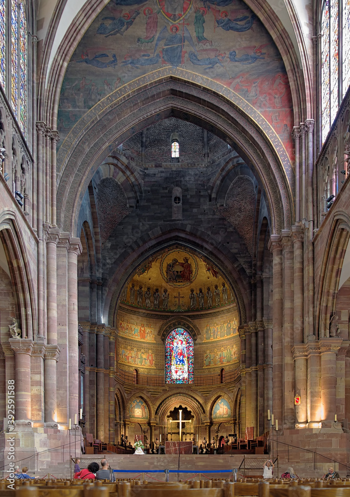 Interior of Strasbourg Cathedral, France