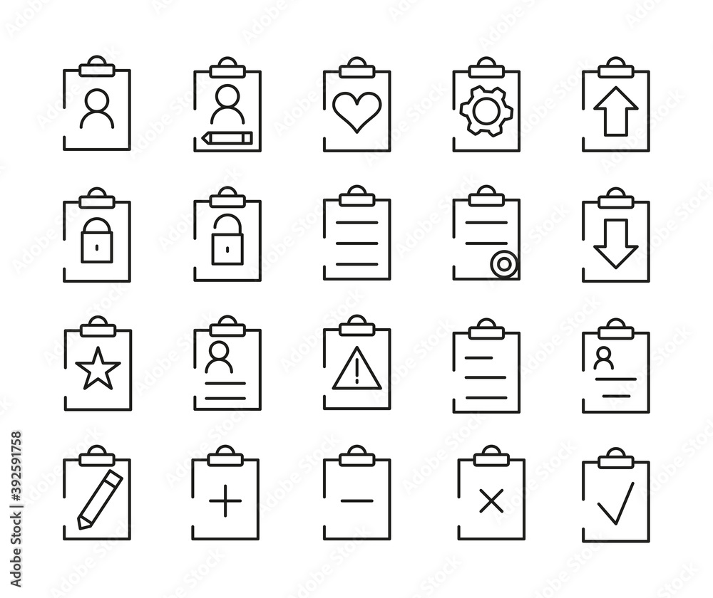Simple Set Of Clipboard Outline Icons. Elements For Mobile Concept And Web Apps. Thin Line Vector Icons For Website Design And Development, App Development. Premium Pack. Simple Set Of Clipboard Outline Icons. Elements For Mobile Concept And Web Apps. Thin Line Vector Icons For Website Design And Development, App Development. Premium Pack.