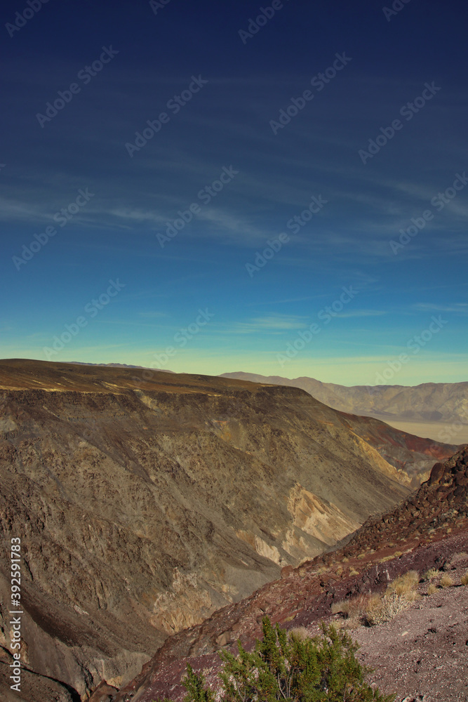 awesome view to the famous death valley in california