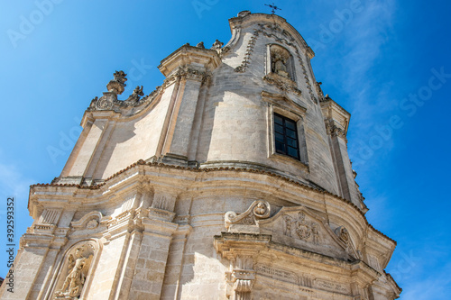 Facade of the church of Purgatorio in Matera, Basilicata, Italy - Euope