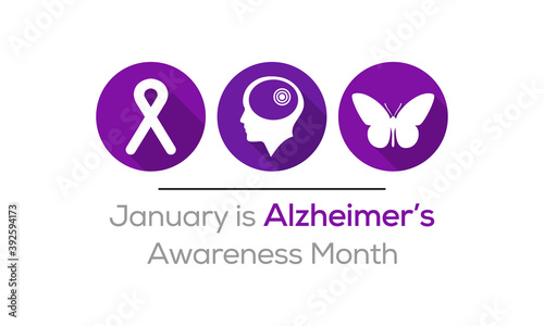 Vector illustration on the theme of Alzheimer's awareness month observed each year during January all over Canada.