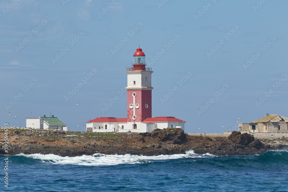 Lighthouse of Bird Island, Algoa Bay