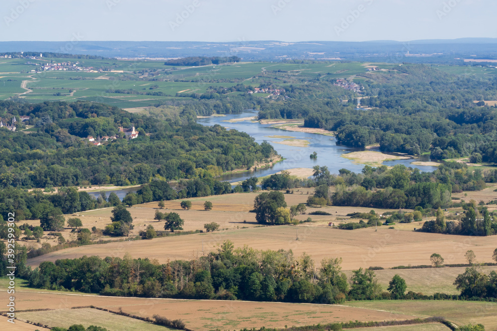 Panoramic from the village of Sancerre, in the Loire Valley, France