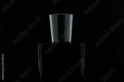 silhouette of a black bottle with a men's perfume