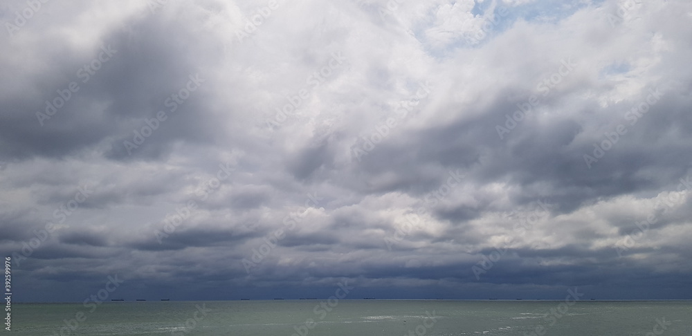 clouds over sea