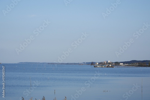 霞ヶ浦の夕方風景