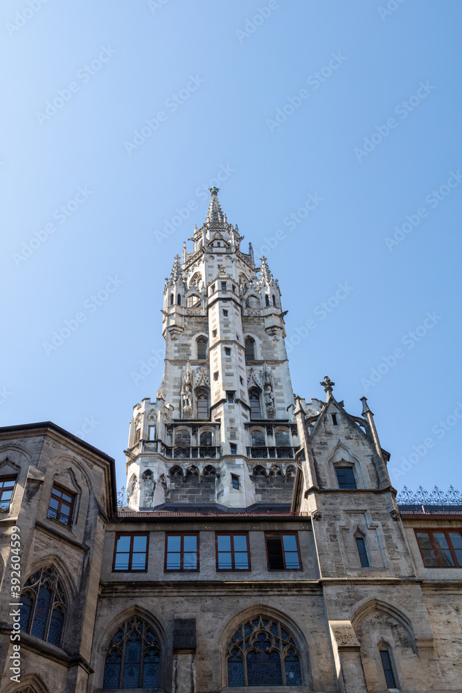 New town hall Munich (Neues Rathaus) in Bavaria (view from the inner courtyard)