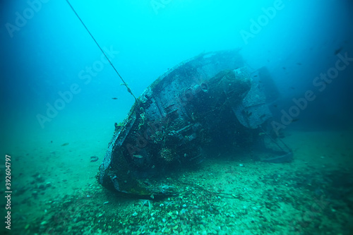 Canvastavla shipwreck, diving on a sunken ship, underwater landscape
