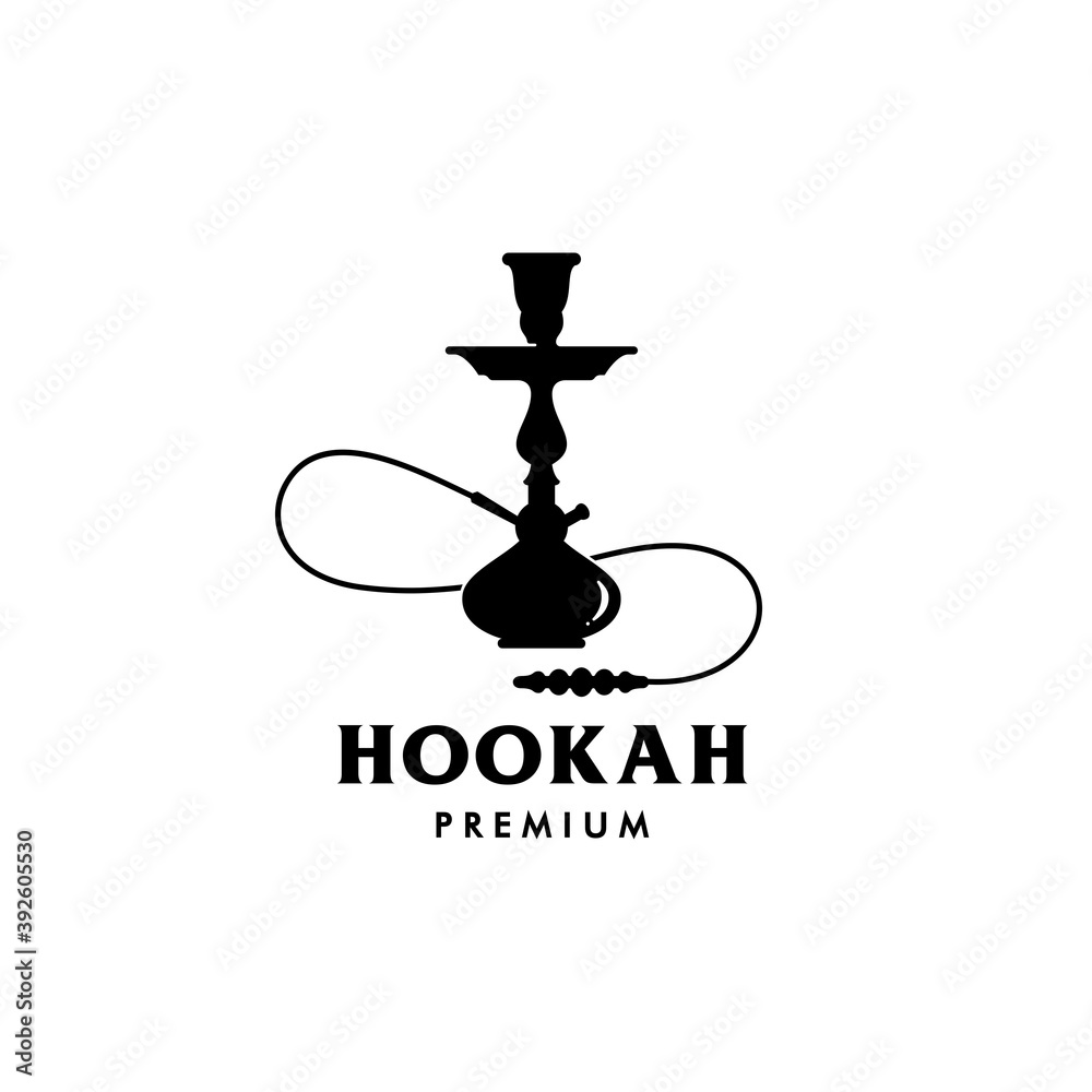 Hookah logo icon vector. Isolated hookah on white background, arabian shisha smoke clip art. Hookah logo icon vector. Isolated hookah on white background, arabian shisha smoke clip art.