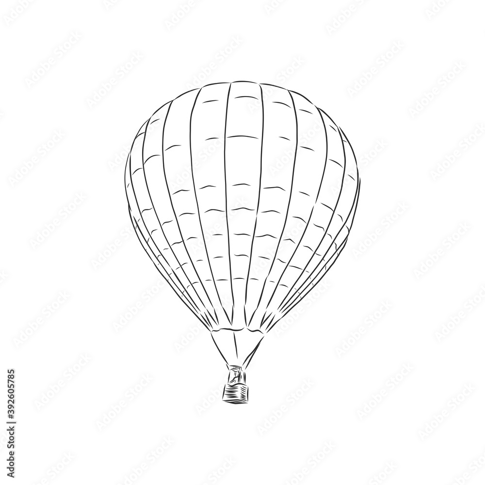 Drawing Illustration of hot air balloons floating in the sky. Represents freedom, travel, mobility, and fun. balloon vector sketch illustration Drawing Illustration of hot air balloons floating in the sky. Represents freedom, travel, mobility, and fun. balloon vector sketch illustration
