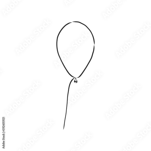 Illustration balloon. Doodle style, balloon vector sketch illustration