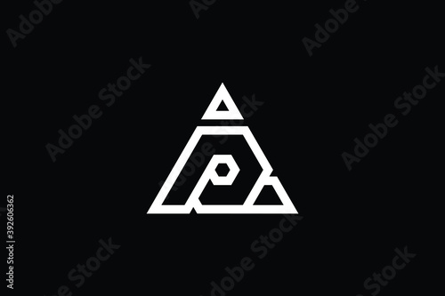 AP logo letter design on luxury background. PA logo monogram initials letter concept. AP icon logo design. PA elegant and Professional letter icon design on black background. AP PA