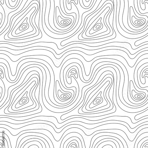 Abstract seamless pattern with curved lines. Vector illustration.