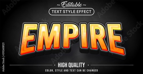 3D empire theme text effect - Editable text effect.