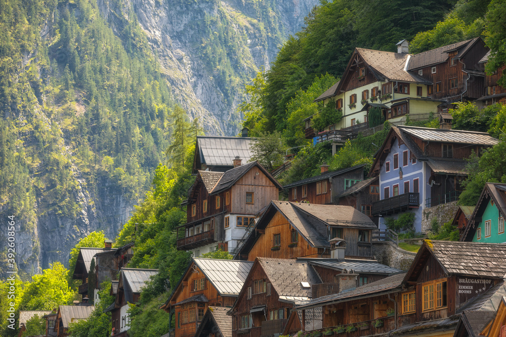 Hallstatt, Hallstätter See, Salzkammergut, Austria Hallstatt, Hallstätter See, Salzkammergut, Austria