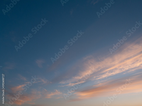 Blue sky, sunrise, sunset, clouds abstract texture background © pattern43