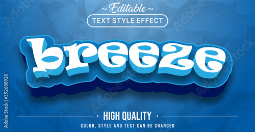 Breeze text effect - Editable text effect.