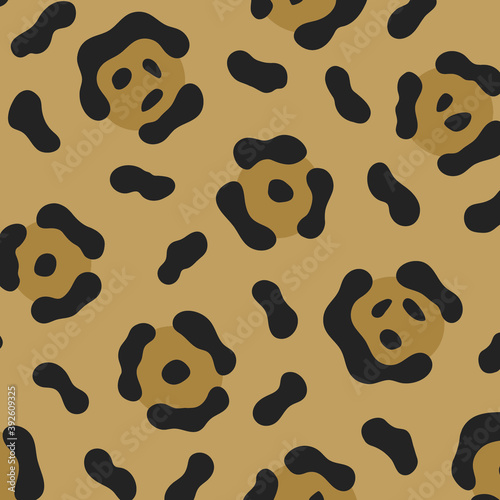 orange and black leopard animal pattern wild animal skin pattern texture abstract.