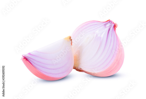 Onion closeup isolated on a white background