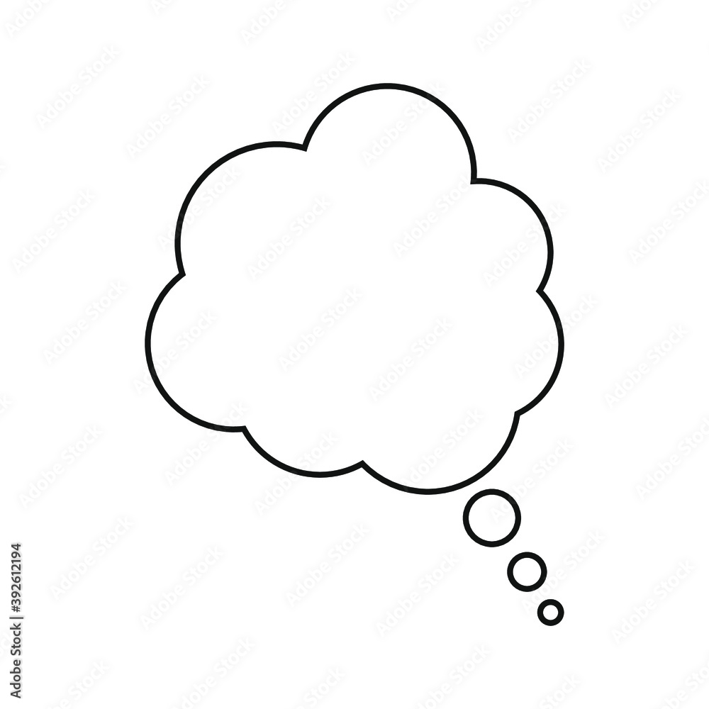 Cloud, comics The icon text. Conversation window