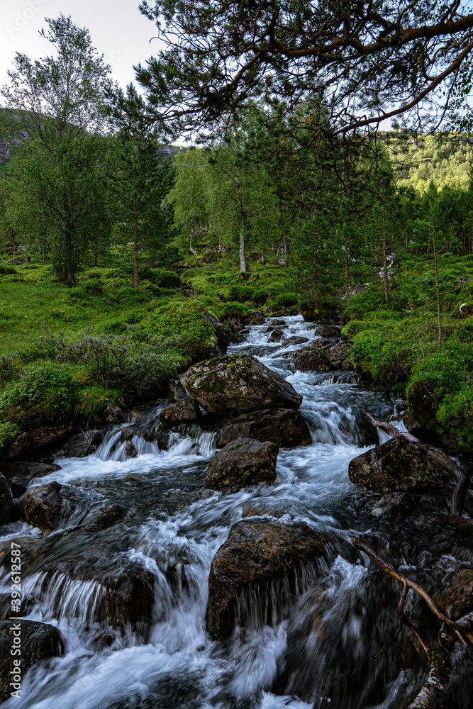 Waterfall with variations and a river Waterfall with variations and a river