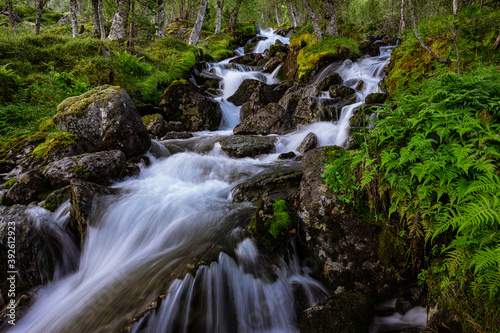 Waterfall with variations and a river