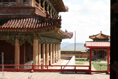 Amarbayasgalant Monastery in northern Mongolia. One of three largest Buddhist monastic centers in Mongolia in Iven Valley.
