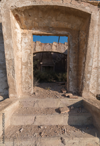 Entrance to an old house of a mining complex in southern Spain © Javier