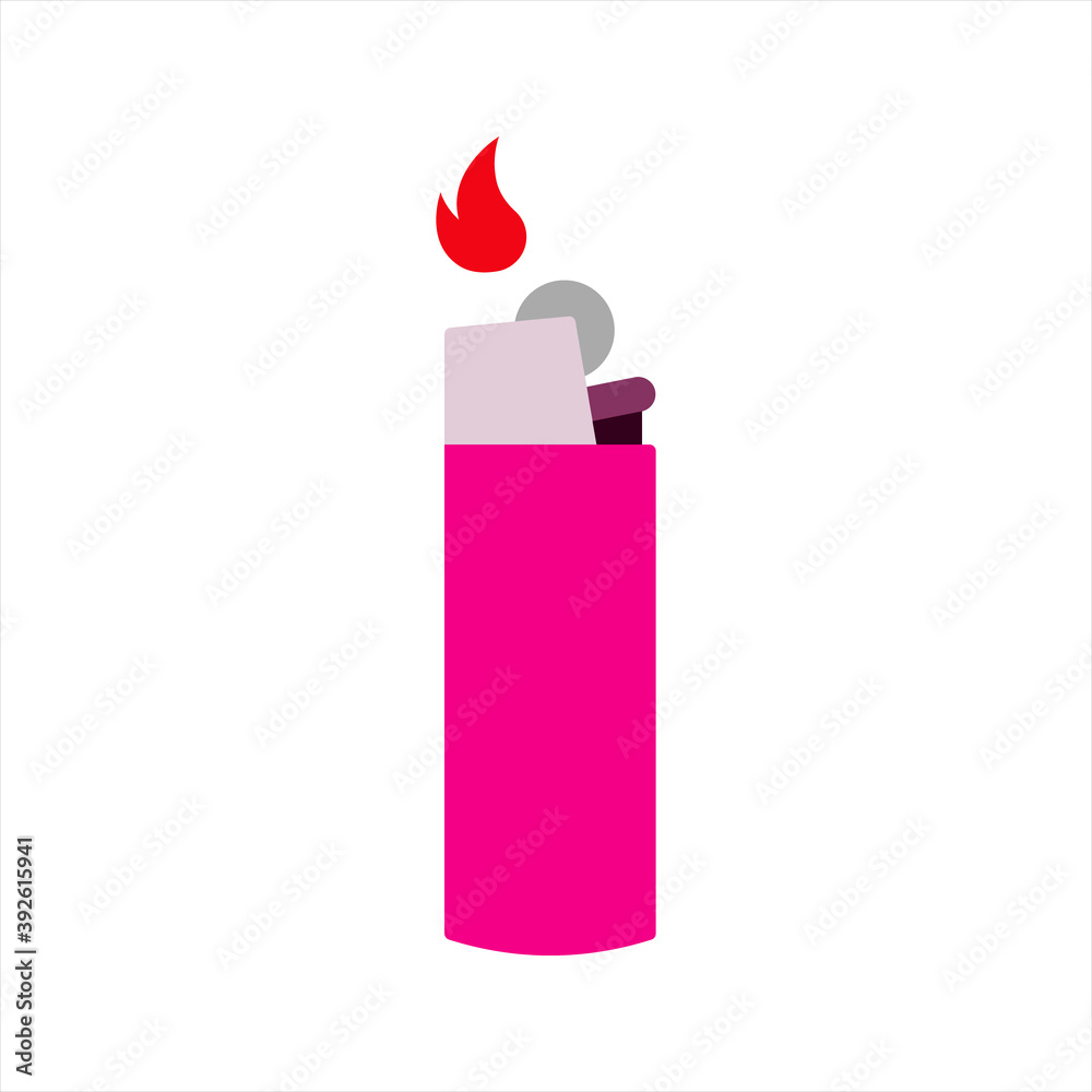 Flat design Lighter, vector illustration of Lighter, isolated on white background Flat design Lighter, vector illustration of Lighter, isolated on white background