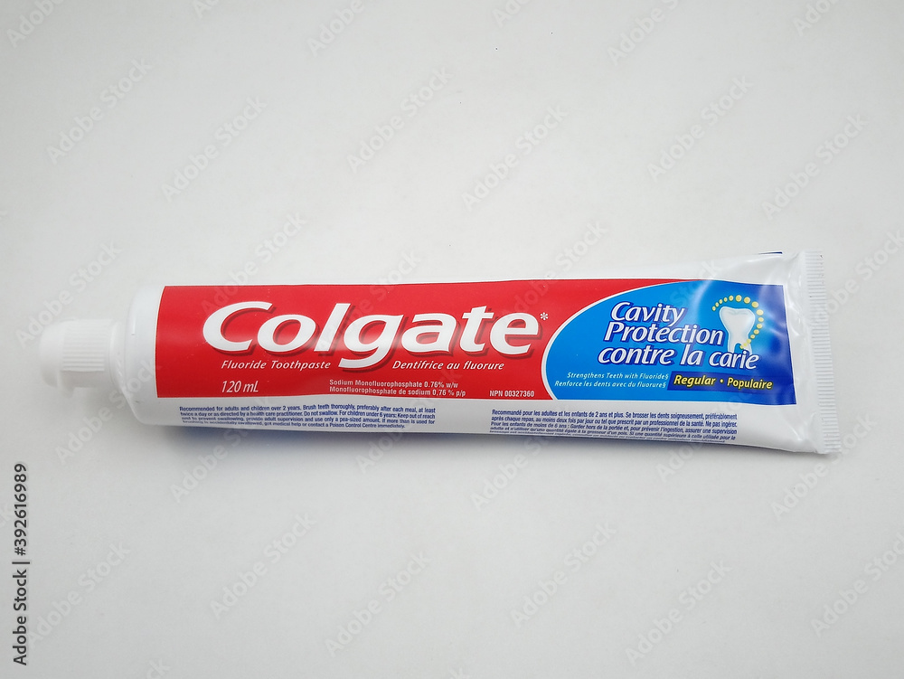 Colgate fluoride toothpaste regular in Manila, Philippines Stock Photo