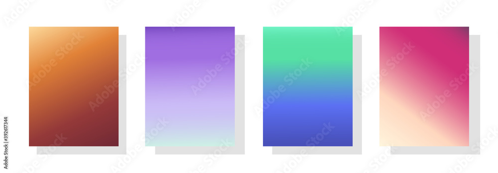 set of abstract background with beautiful gradation color, colorful background for poster flyer banner backdrop.vertical banner. vector illustration