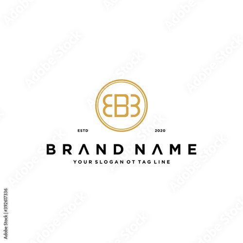 letter EBB logo design concept vector