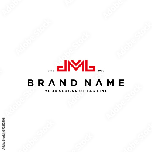 letter DMB logo design concept vector photo