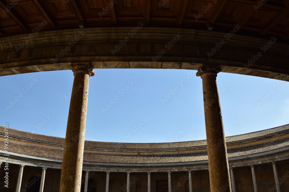 Palace of Charles V inside the Alhambra in Granada, Spain