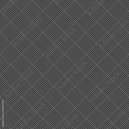Seamless pattern with geometric shapes in art Nouveau style
