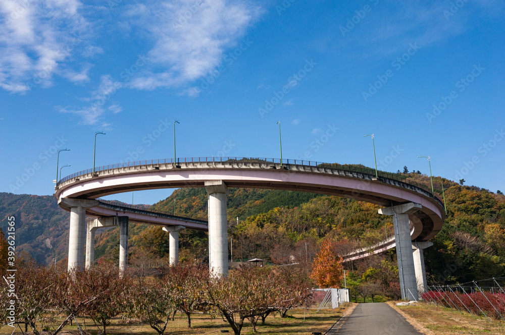 秋の桃花橋ループ