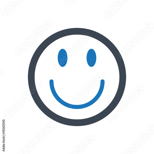 Happy emoji icon ( vector illustration )