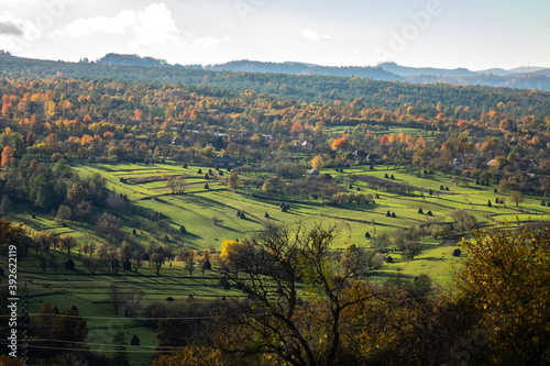 Autumn landscape of Maramures (Transylvania, Romania) 