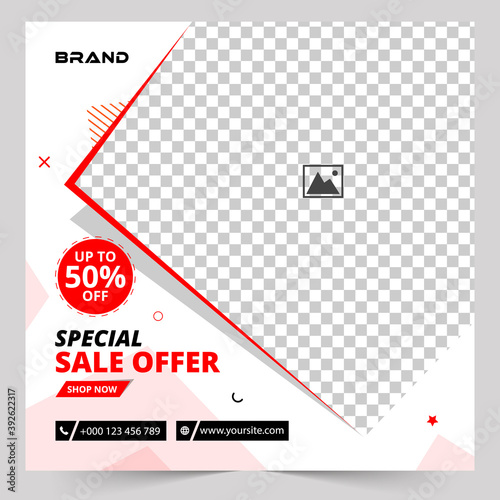 Special sale offer social media banner template Premium template
